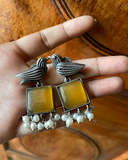 Sunbird | Silver-Plated Pearl Drops