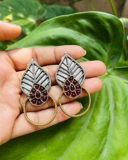 Agnipatra | Temple-Inspired Kemp Earrings