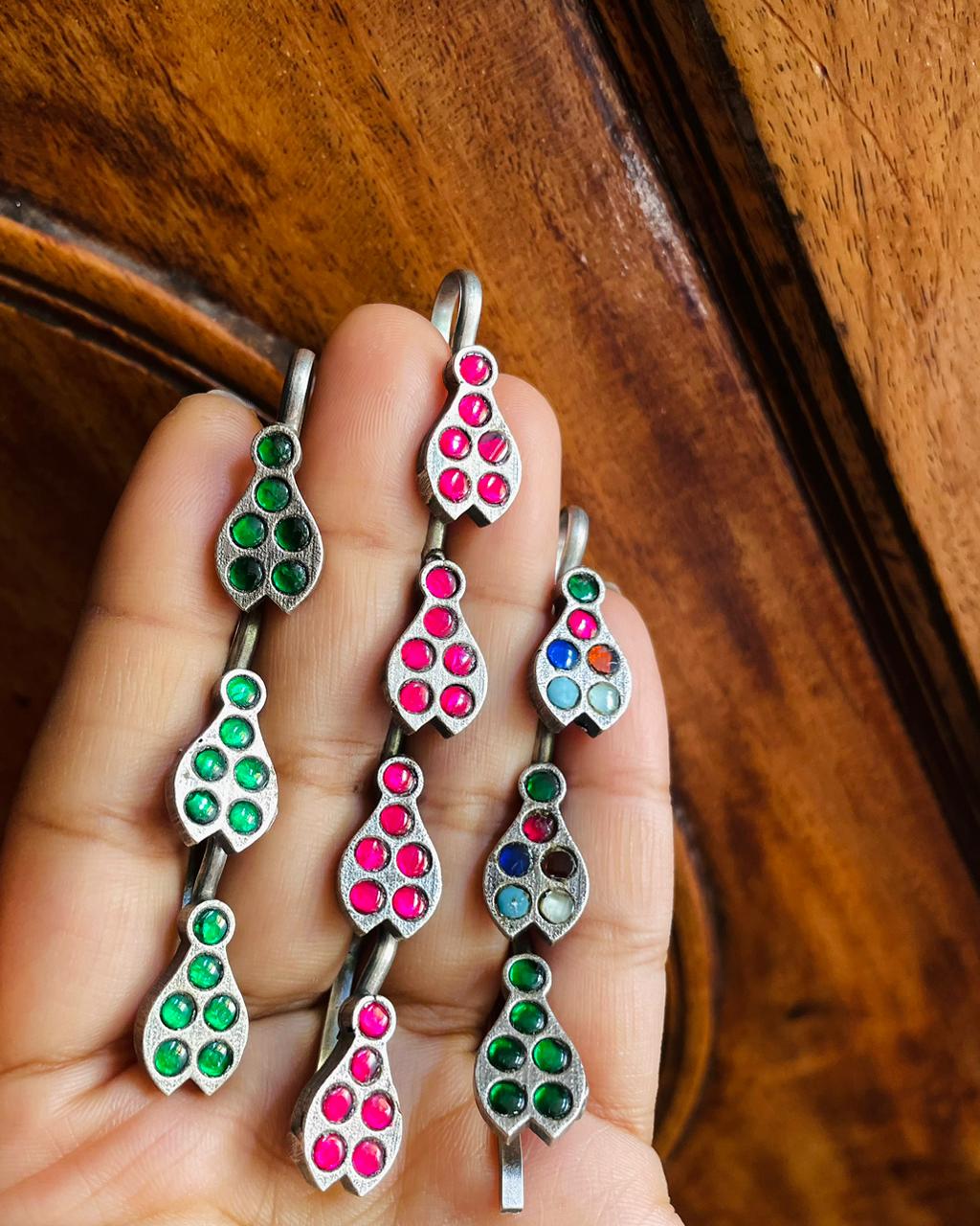 Matsya | Meenakari Kemp Bugadi by the कारीगर | Silver Plated