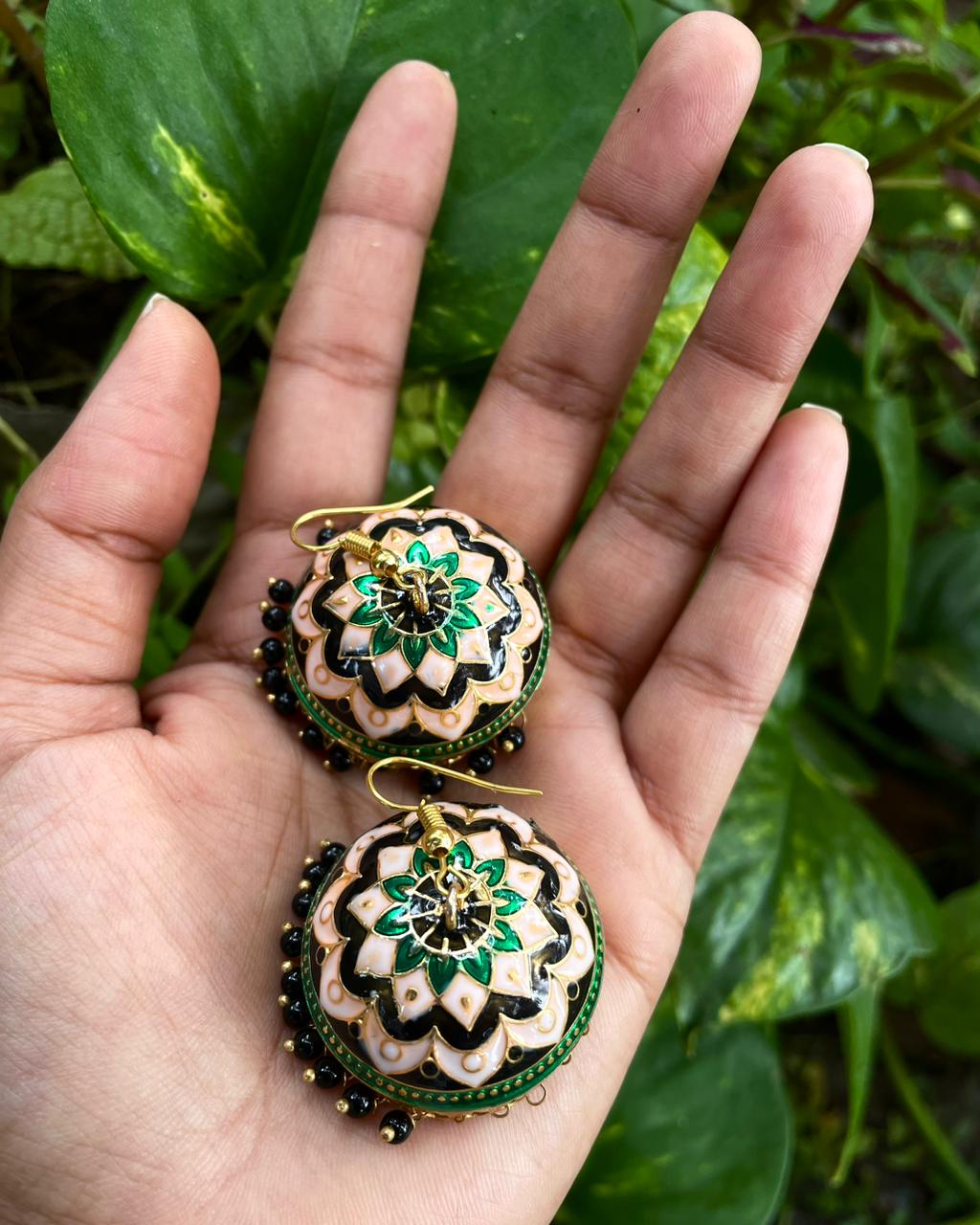 Tropical Greens. V2 | Jhumkas | The Meenakari Edit
