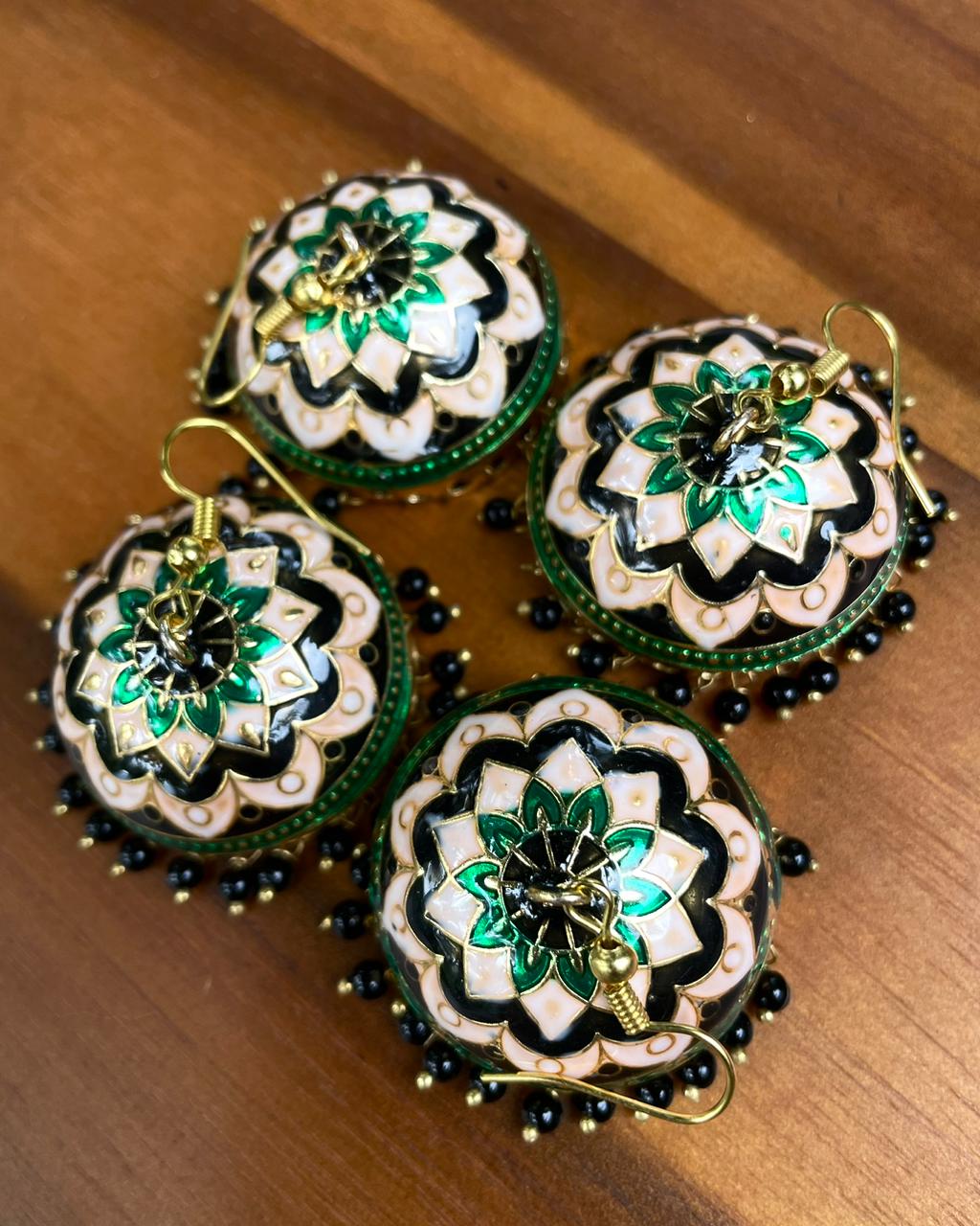 Tropical Greens. V2 | Jhumkas | The Meenakari Edit