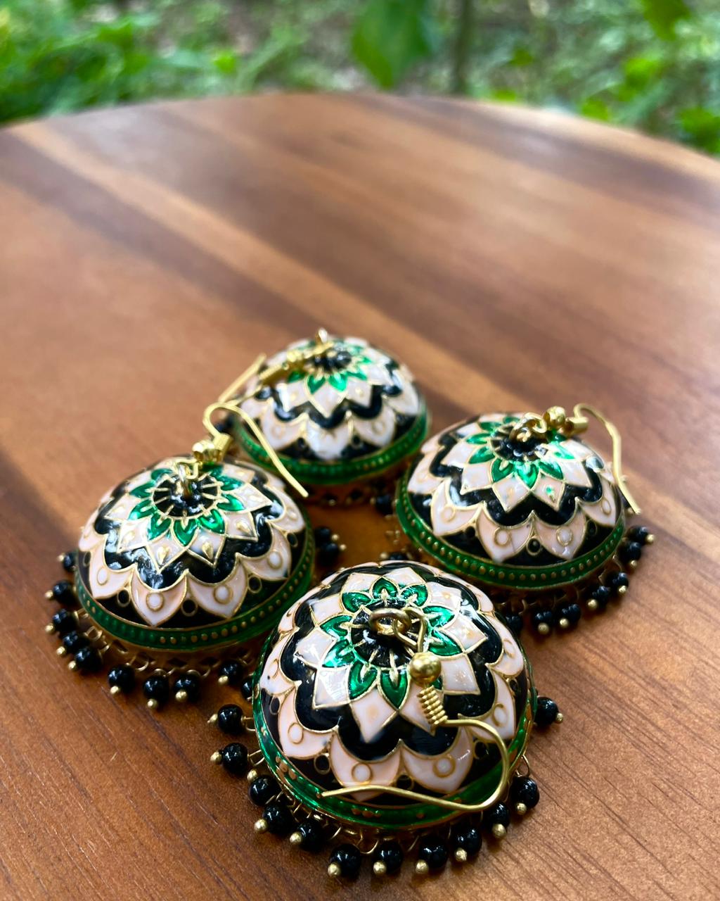 Tropical Greens. V2 | Jhumkas | The Meenakari Edit