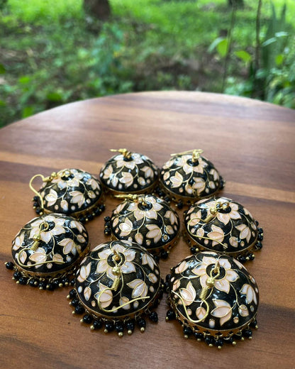Blooming in Black | Jhumkas | The Meenakari Edit
