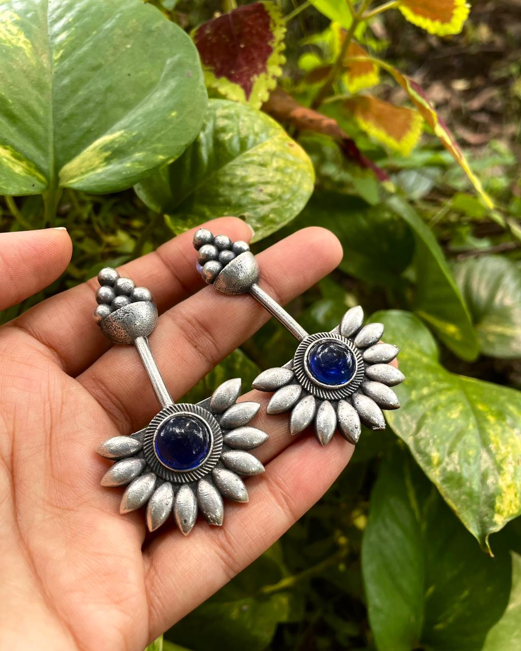 SuryaMukhi |Silver Plated Statement Studs