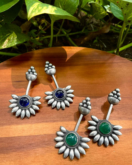 SuryaMukhi |Silver Plated Statement Studs