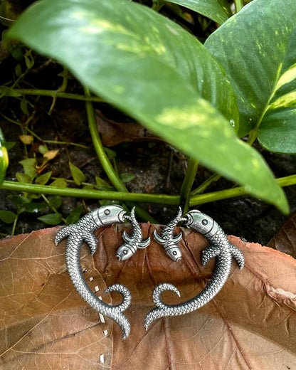 Double Catch | Silver-Plated Statement Studs