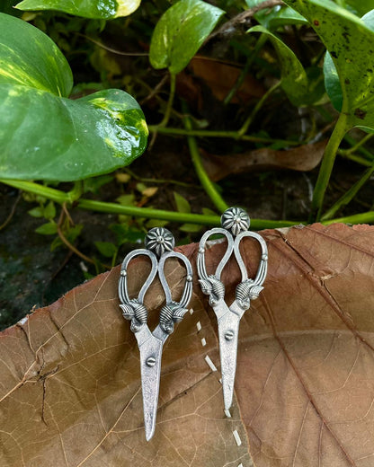 The Vintage Scissor | Silver-Plated Statement Studs
