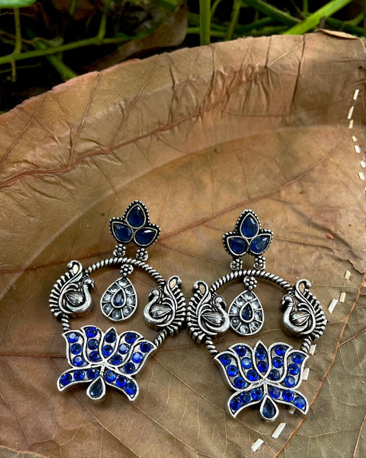 Blue Haven |Silver Plated Statement Studs