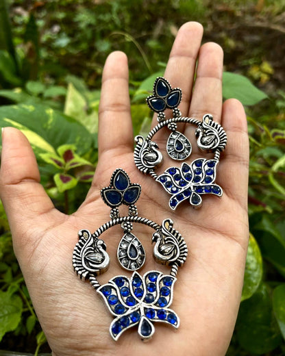 Blue Haven |Silver Plated Statement Studs