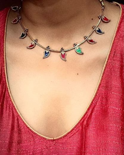 Palakka Chithram | Antique Heritage Inspired Delicate Choker Set | Edit त्रिकाय