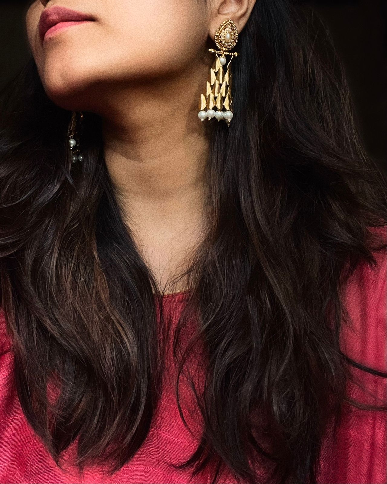 Muthuchippu | Antique Gold-Plated Earrings | Edit त्रिकाय