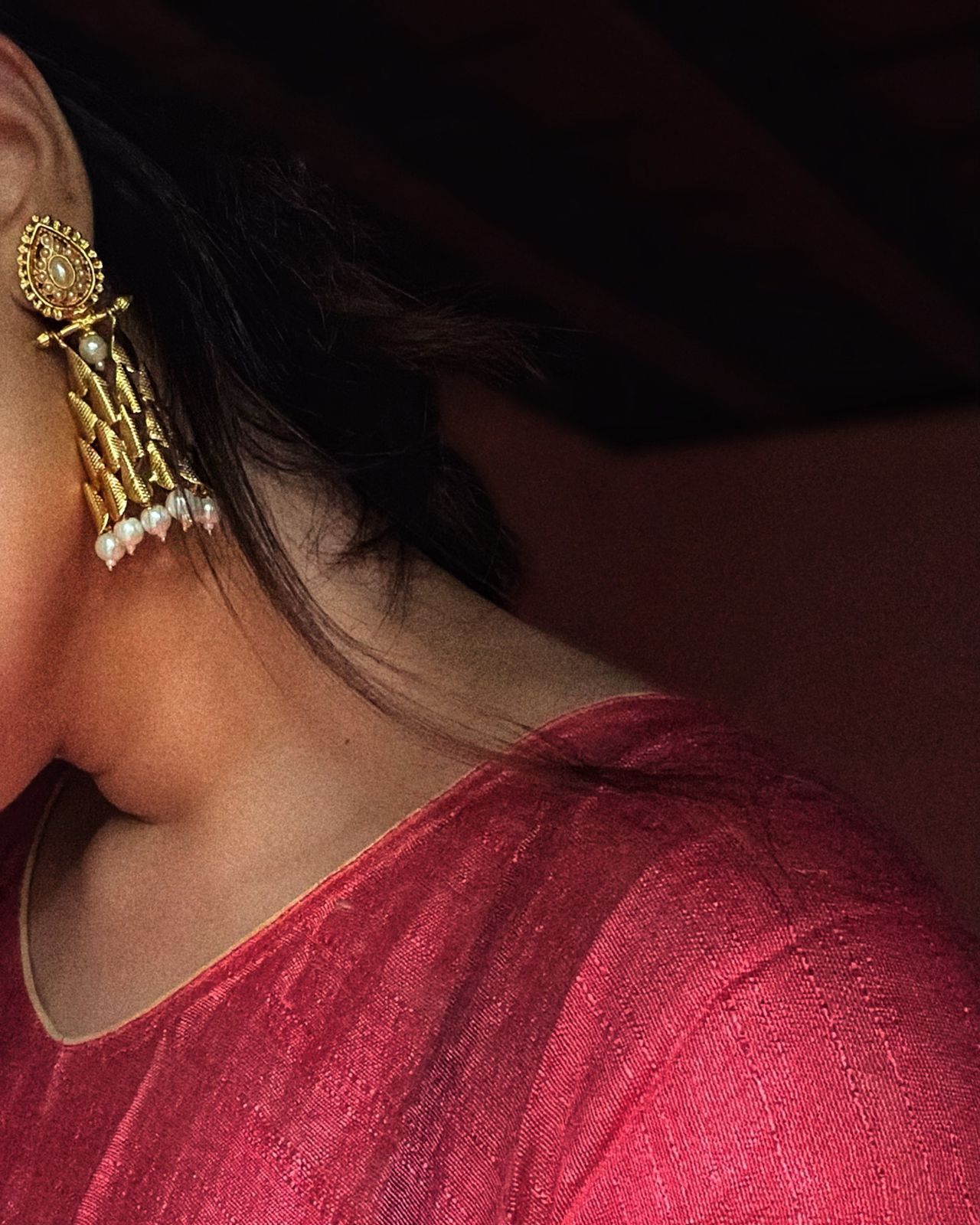 Muthuchippu | Antique Gold-Plated Earrings | Edit त्रिकाय