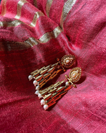 Muthuchippu | Antique Gold-Plated Earrings | Edit त्रिकाय
