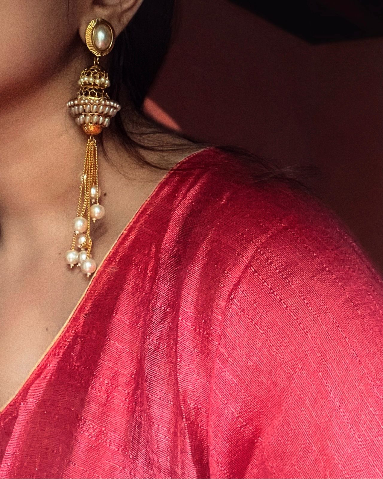 Muthucharam | Antique Gold-Plated Earrings | Edit त्रिकाय