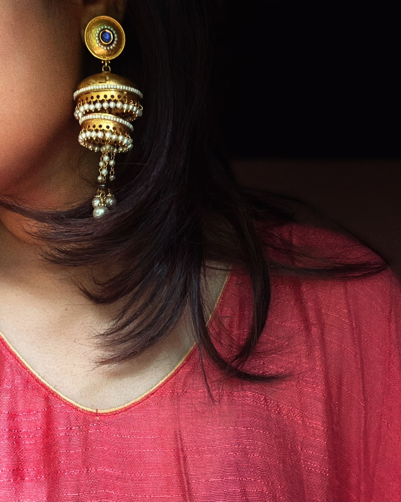 Kodamaatam | Antique Gold-Plated Jhumkas| Edit त्रिकाय
