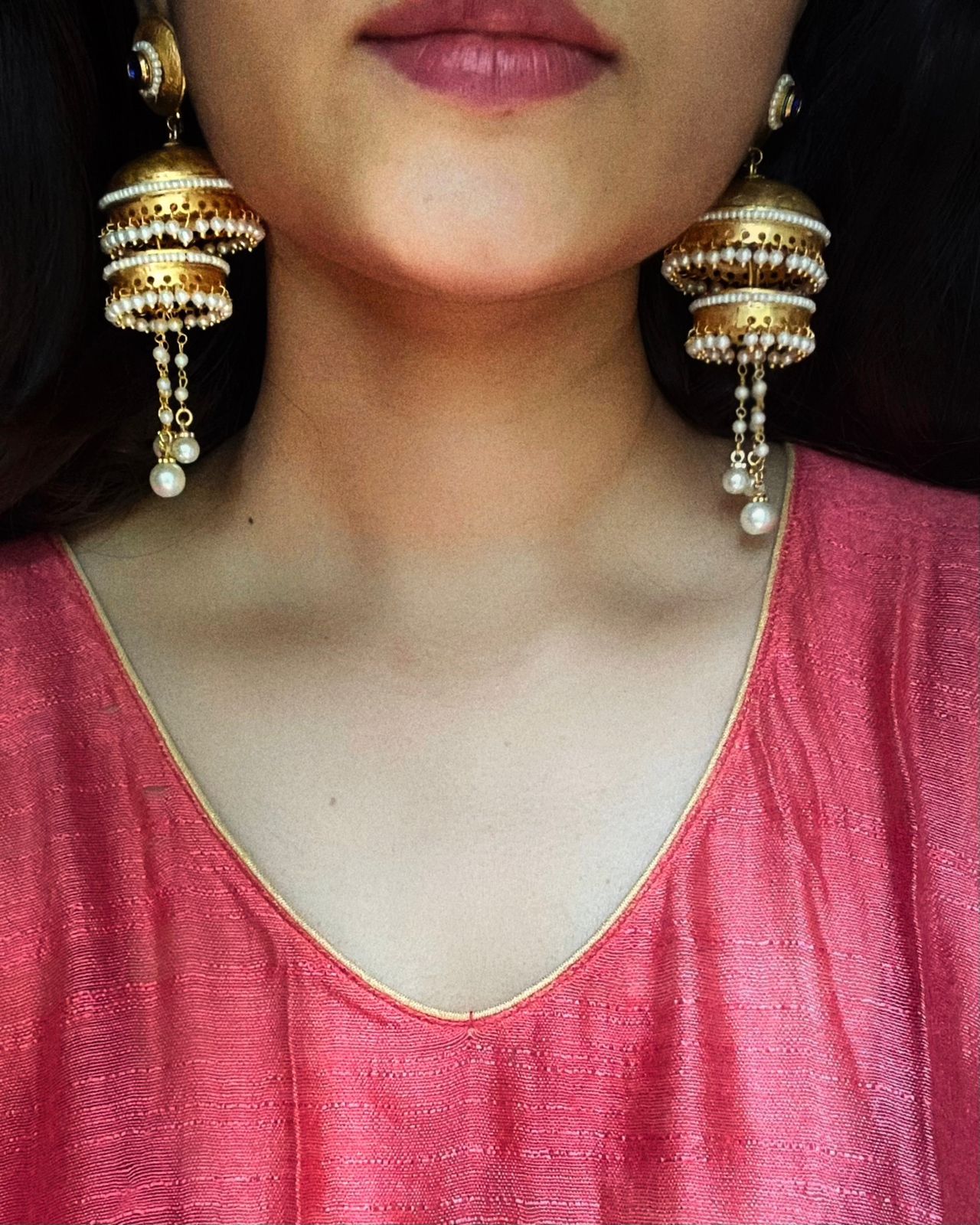 Kodamaatam | Antique Gold-Plated Jhumkas| Edit त्रिकाय