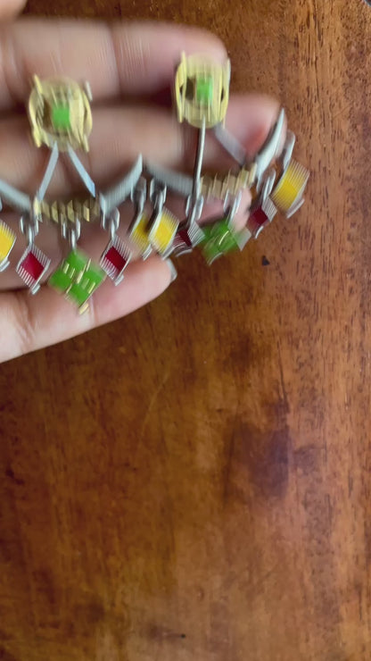 Phulkaari | Silver-Plated Meenakari Statement Drops