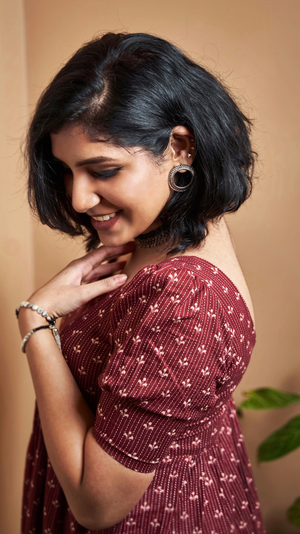 Hiranya Kantha Puffed Sleeve Dress