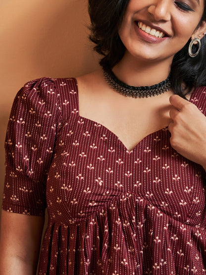Hiranya Kantha Puffed Sleeve Dress