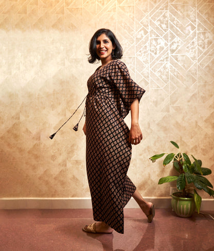 Aarvee Block-Printed Long Kaftan